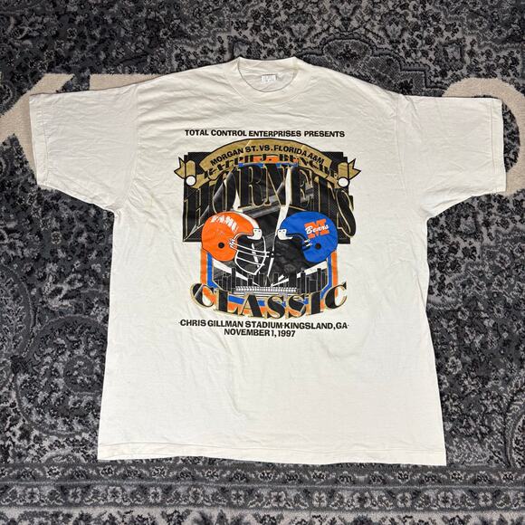 Vintage Morgan St. Vs. Florida A&M College Football Tee 1997 Men’s Sz XL Used - Picture 1 of 8